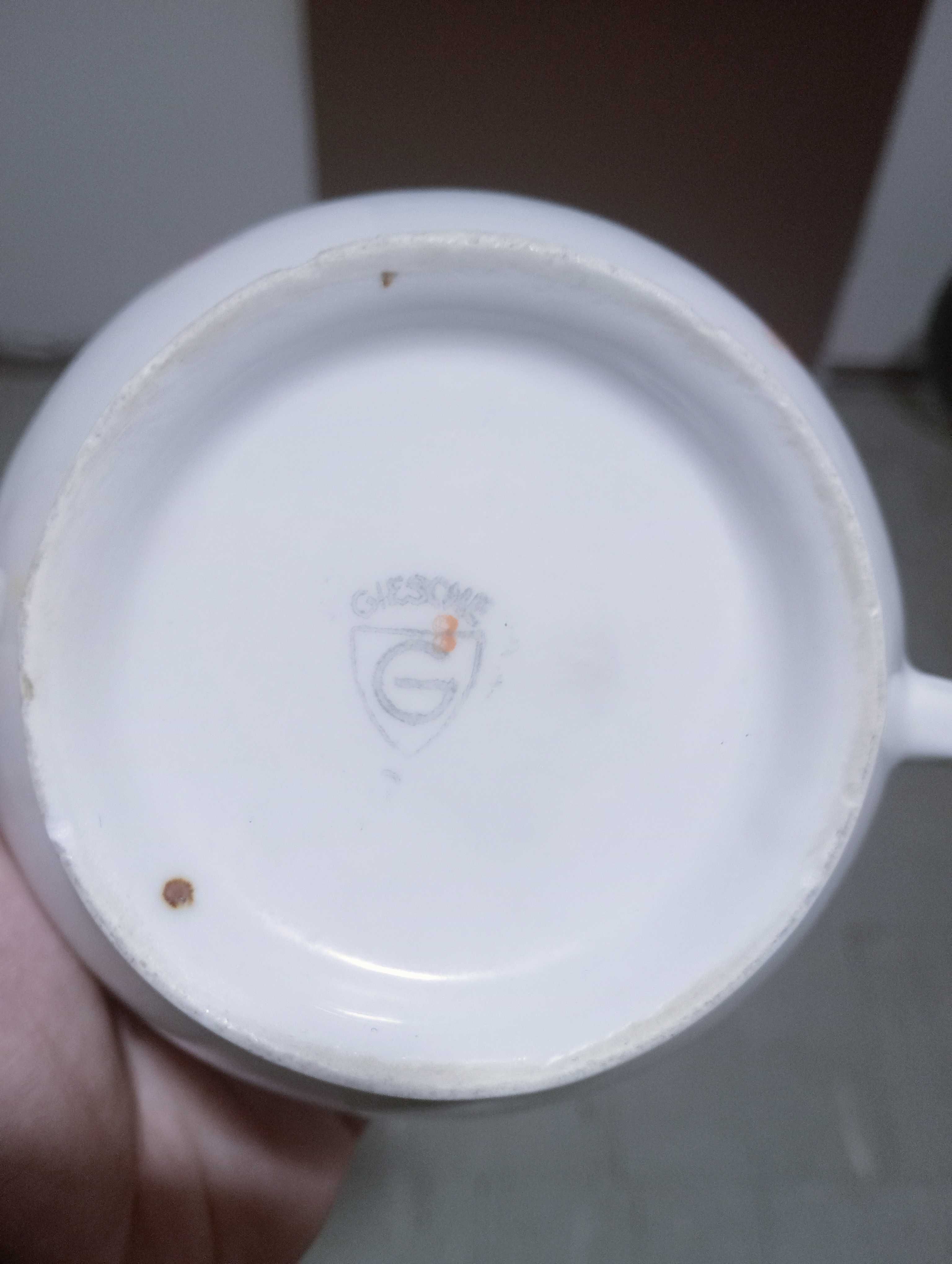 Cukiernica, cukierniczka Gieshe, porcelana Bogucice.
