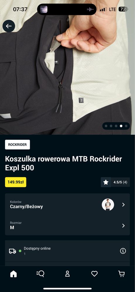 Koszulka rowerowa MTB Rockrider Expl 500