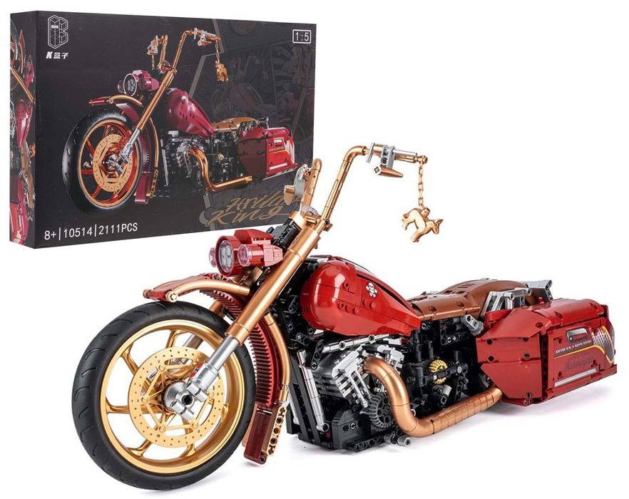 2111w1 Motor Klocki Motocykl Czerwony dla dzieci Imitacja silnika