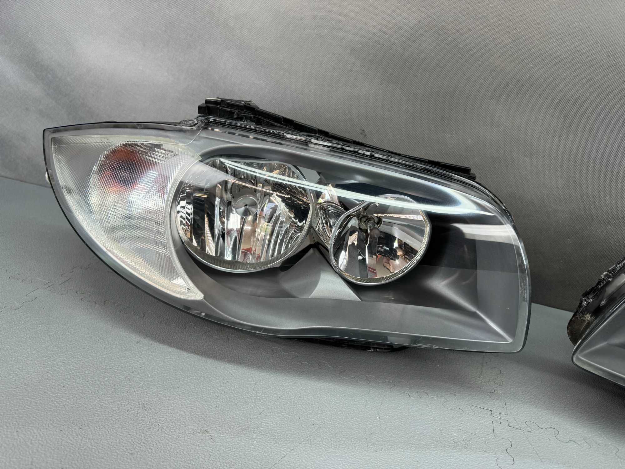 Bmw E87 Lift FL Lampy Przód Przednie H7 Lewa+Prawa Europa Stan BDB