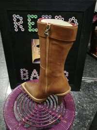 Botas côr camel em pele Luichiny originais tam. 36