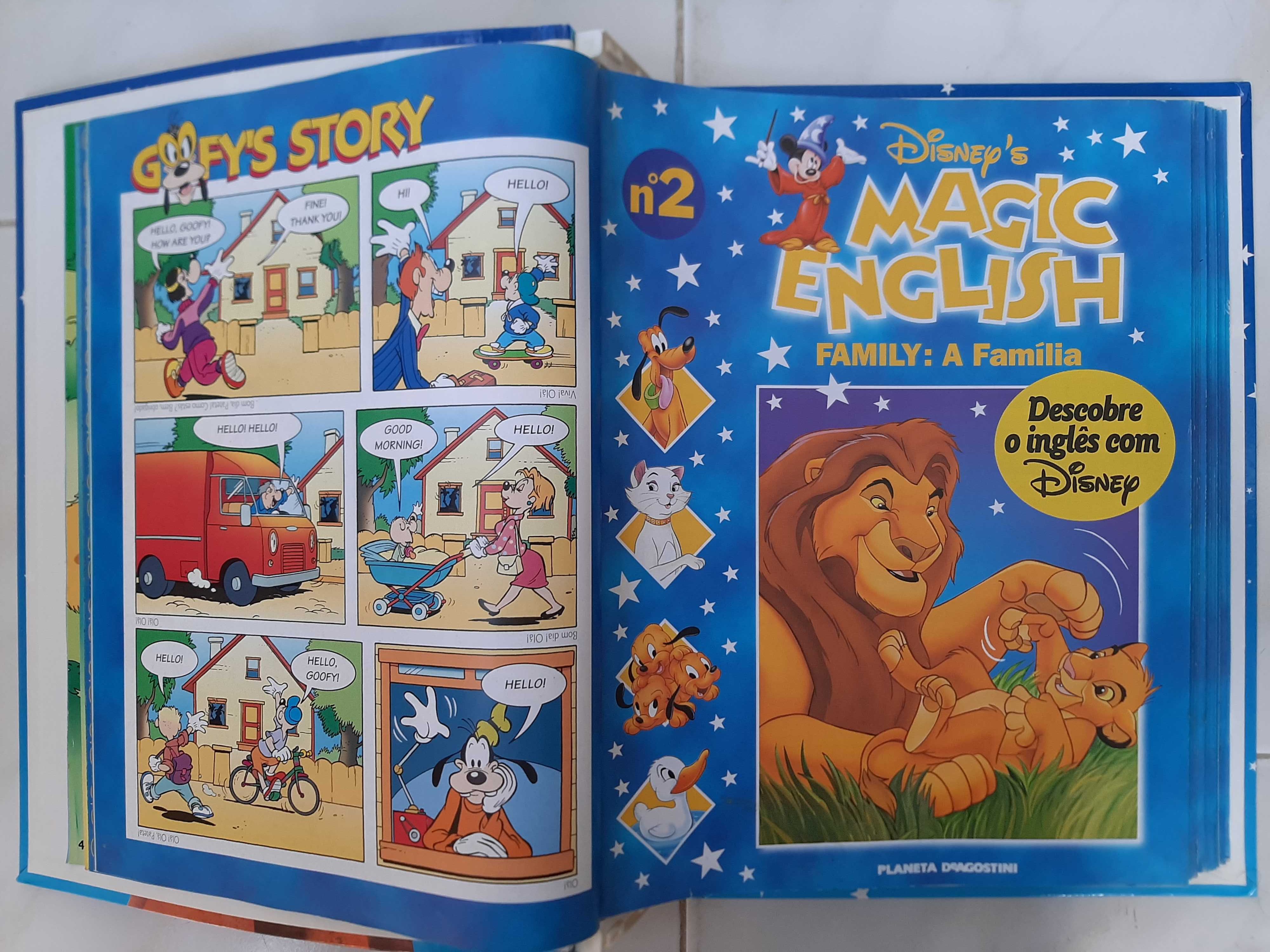 Livros e cassetes - Disney's Magic English