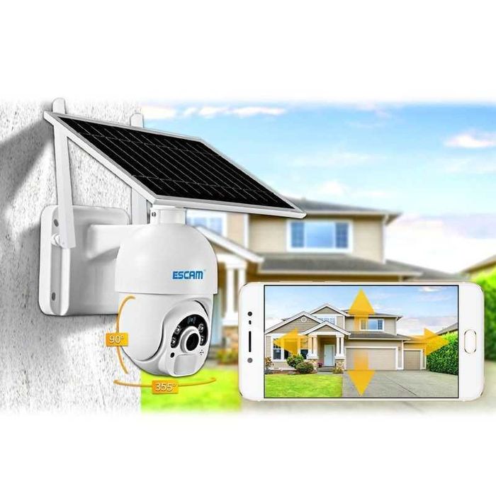 Câmera IP ESCAM QF 450 Solar 1080p 355º 4G/LTE novo