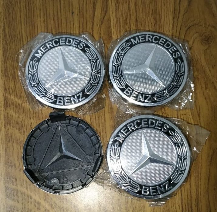 TODOS os Centros de jantes Mercedes Benz 75mm ou 60mm & Simbolo capô 5