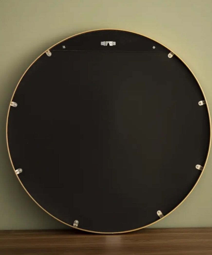 Espelho redonda de 76 cm Parede dourado