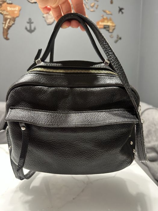 Шкіряна сумка чорна