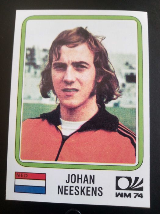 Cromo Panini World Cup Story de Johan Neeskens no Mundial 74