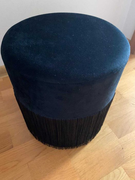 Pufa podnozek czarna