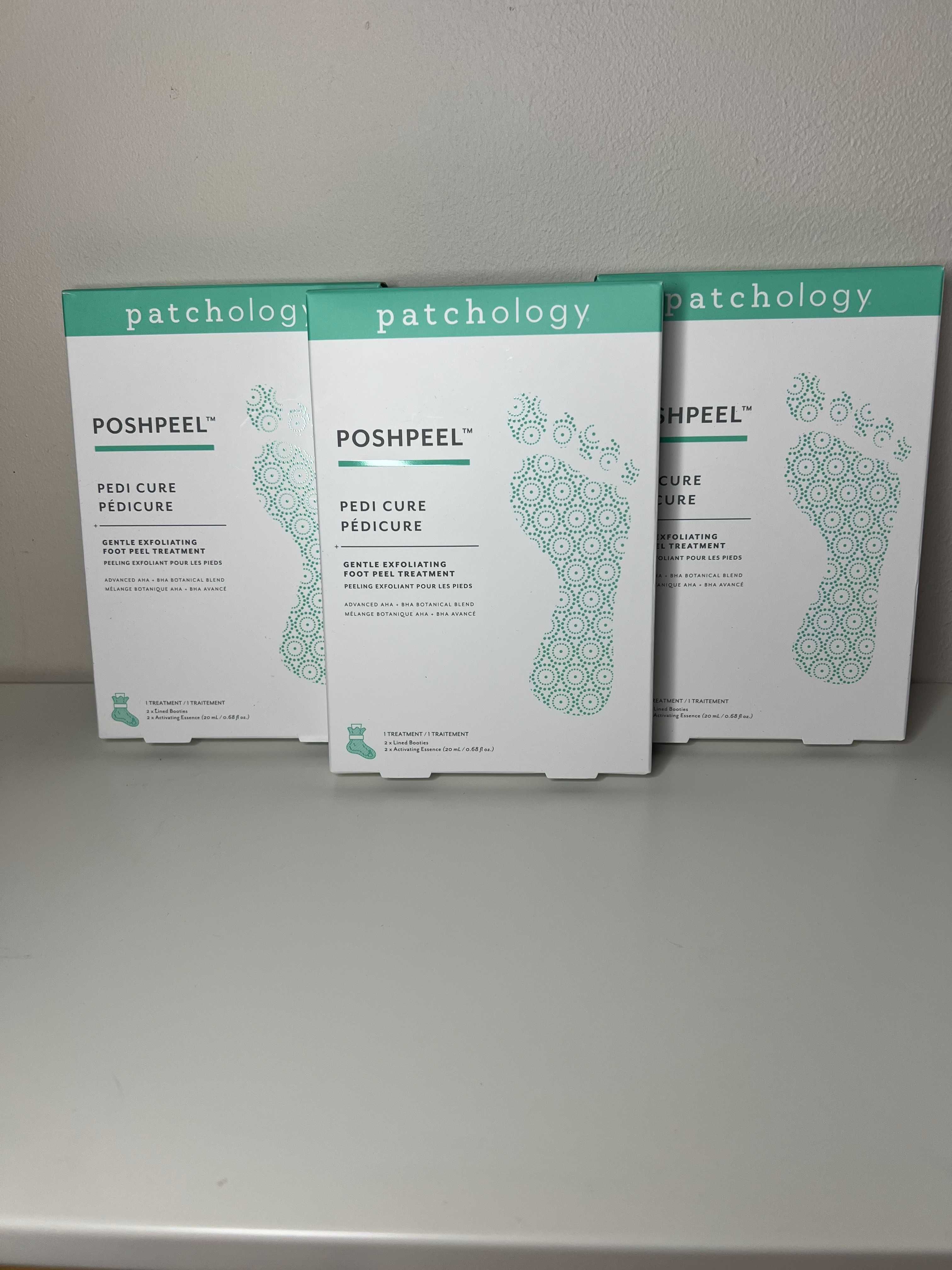 PATCHOLOGY PoshPeel Pedicure Maska z tkaniny do stóp 3szt oryginalna