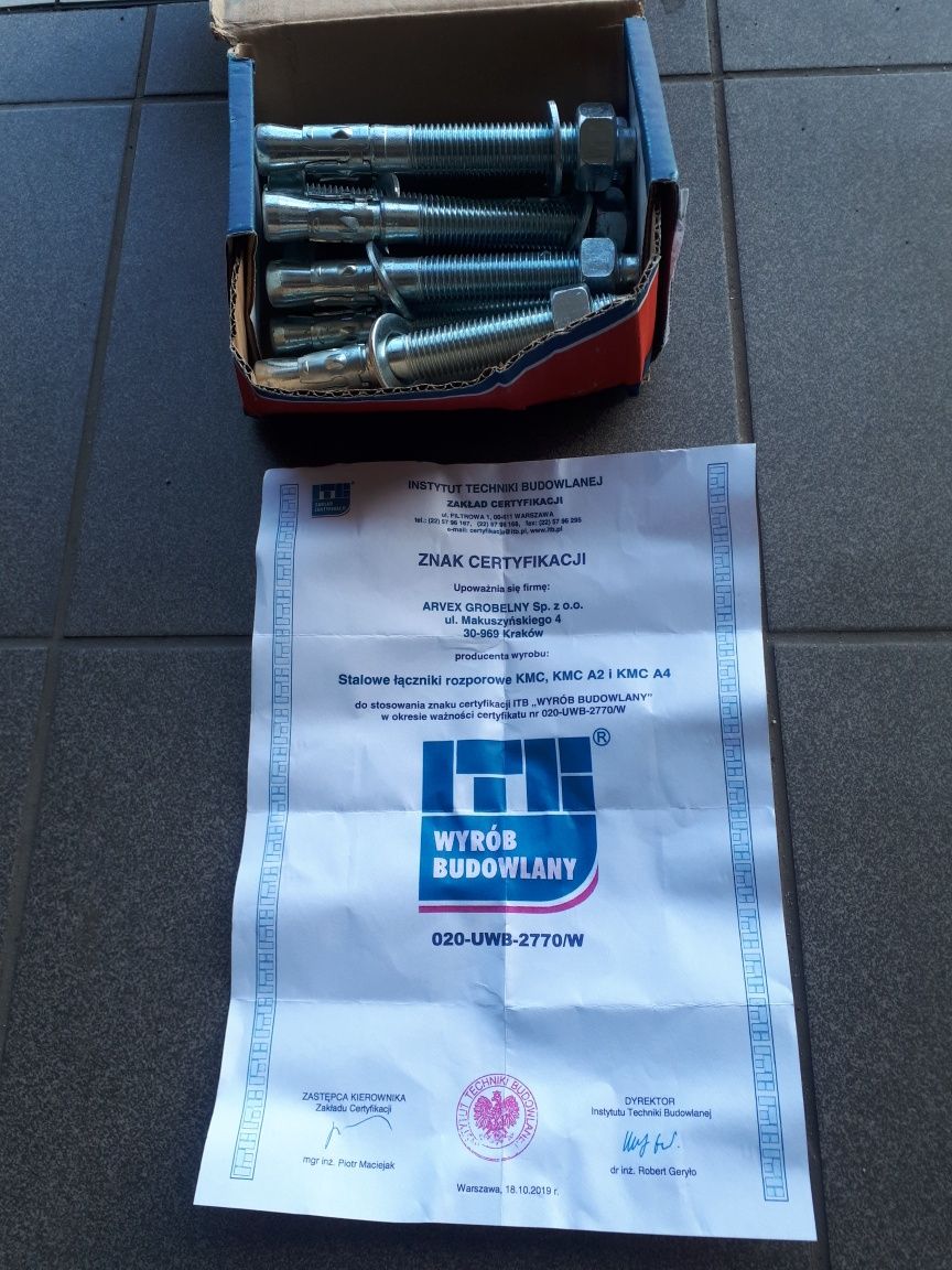 Kotwa stalowa rozprorowa