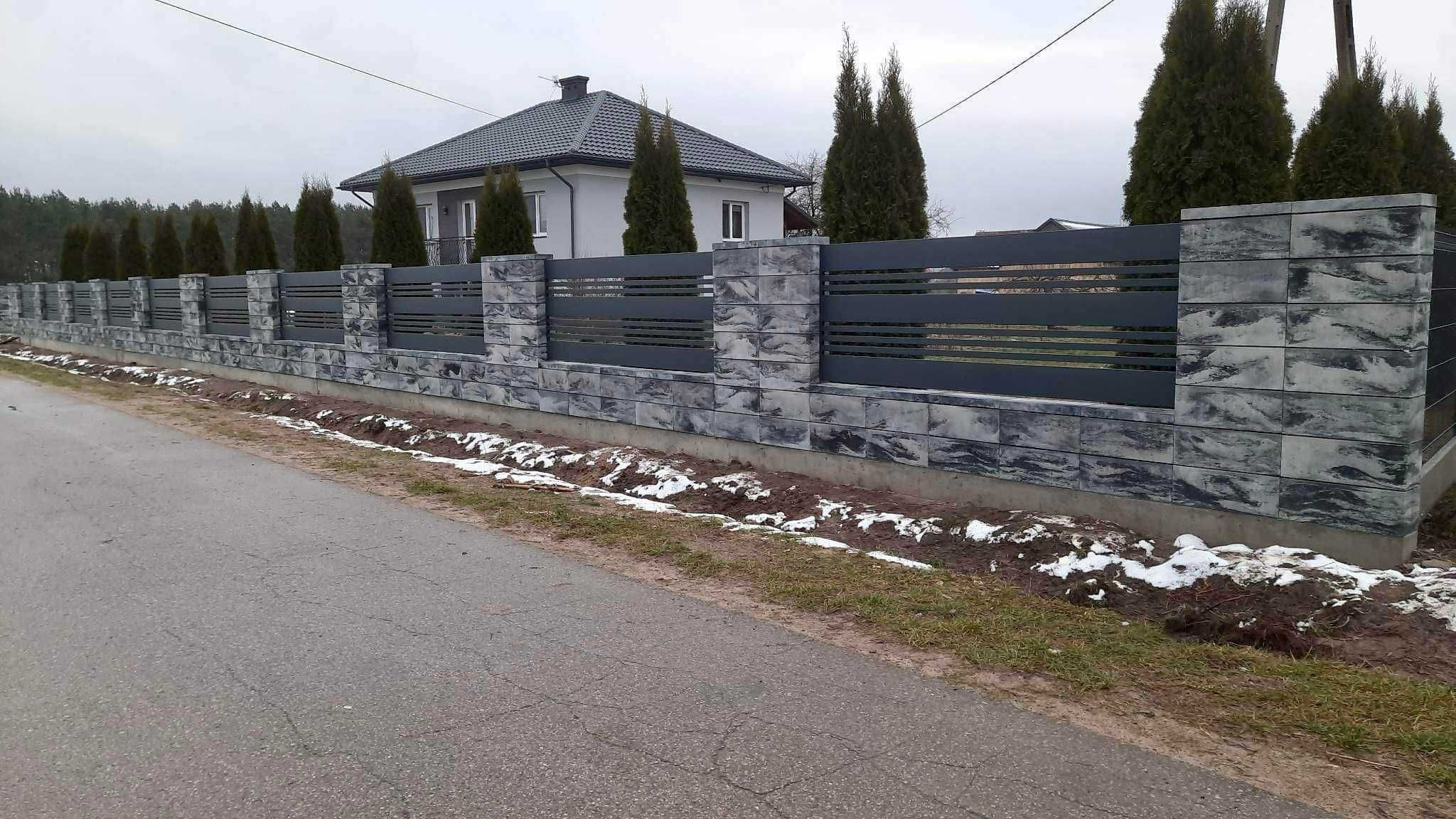 Ogrodzenia frontowe Joniec kompleksowo z montażem (Konekt Styrobud )