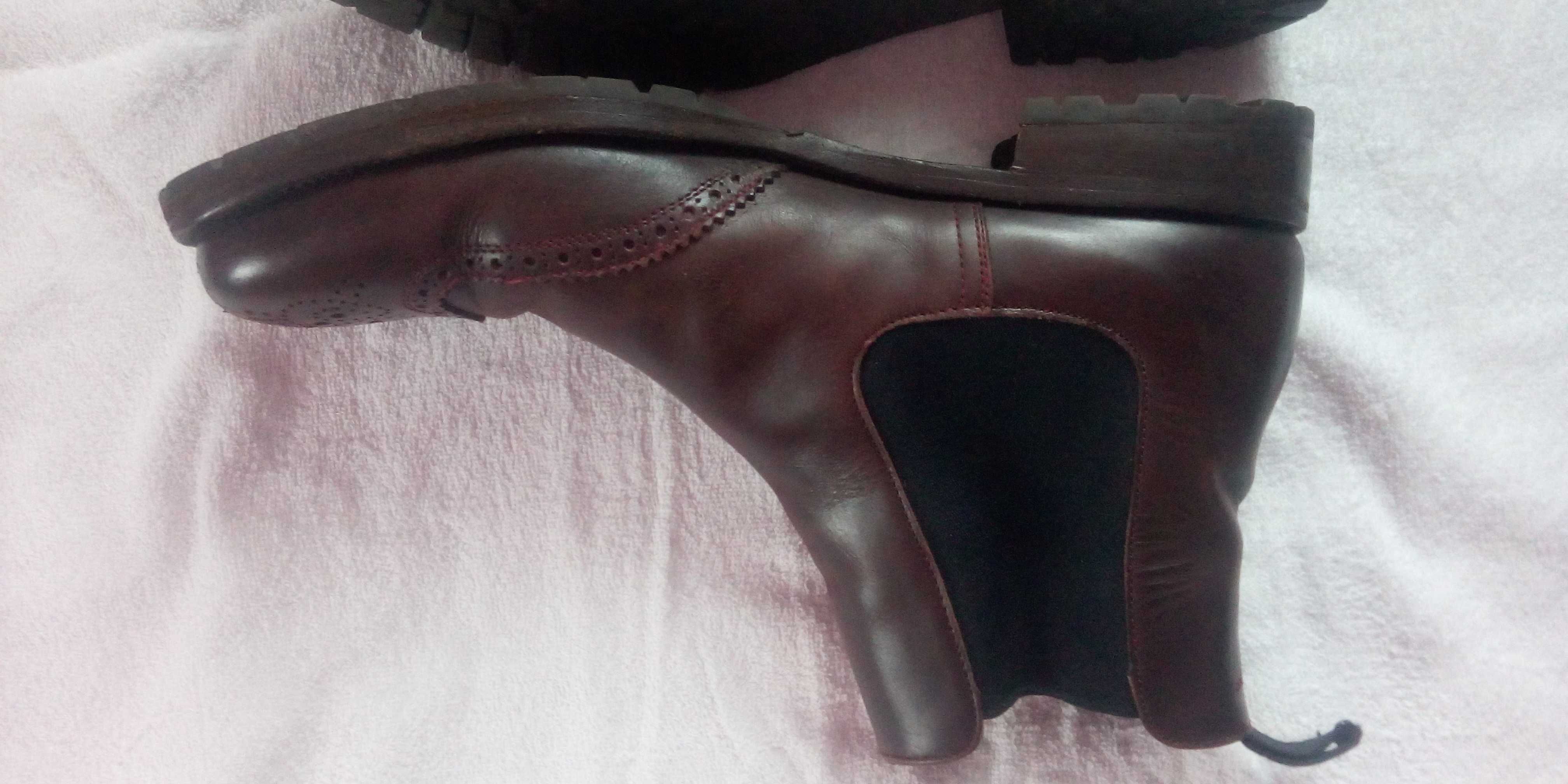 Чоловічі шкіряні черевики Броги Мужские кожаные ботинки Розмір 44-45