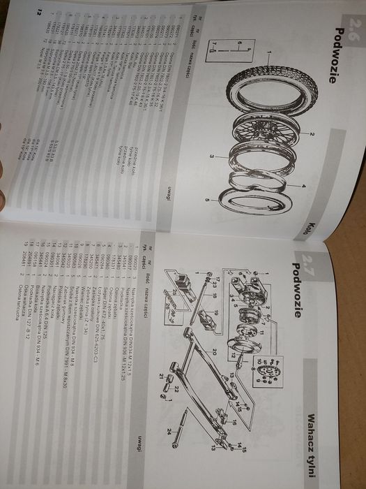 Instrukcja obsługi katalog części rama silnik Simson s51 s80