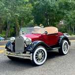 Auto RETRO ROLLS 4x4 czerwony lakierowany + PILOT BAGAŻNIK SKÓRA