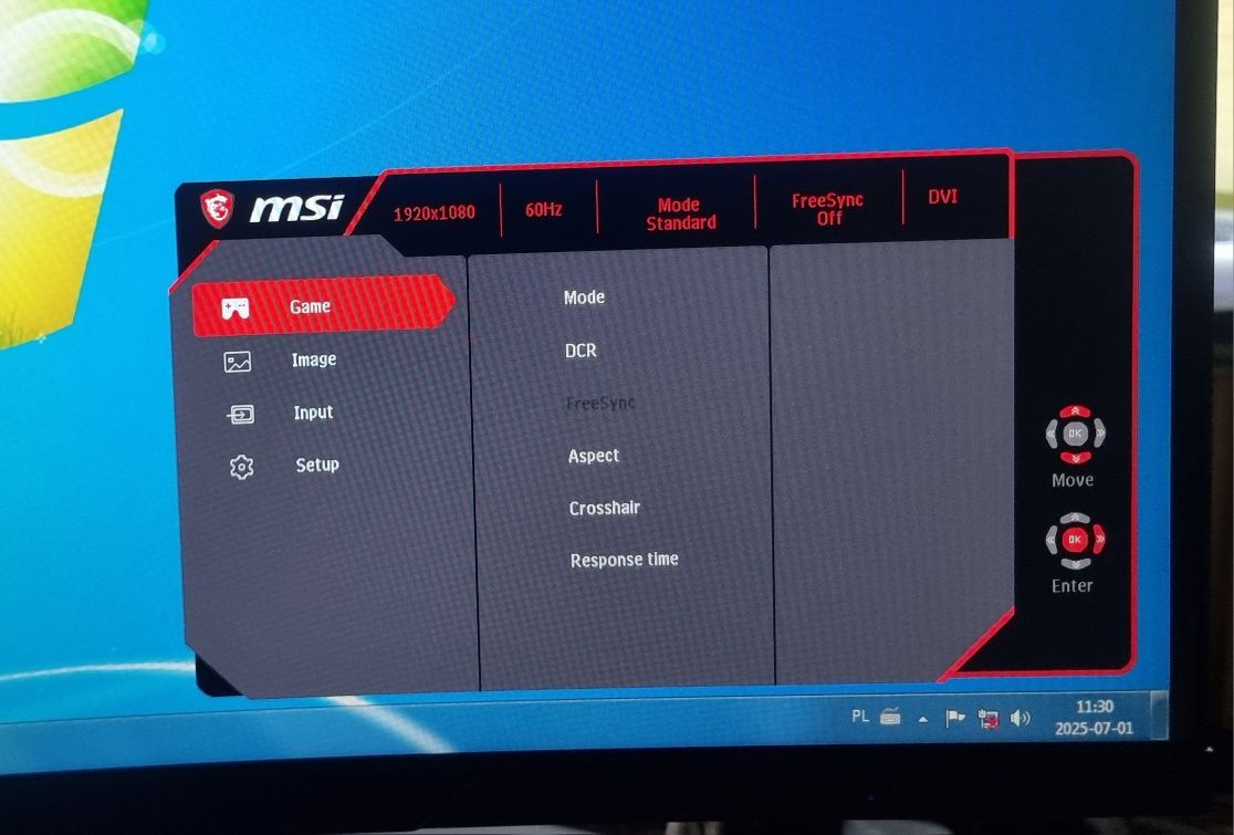 Monitor Gamingowy MSI Optix mag27cq  uszkodzone hdmi
