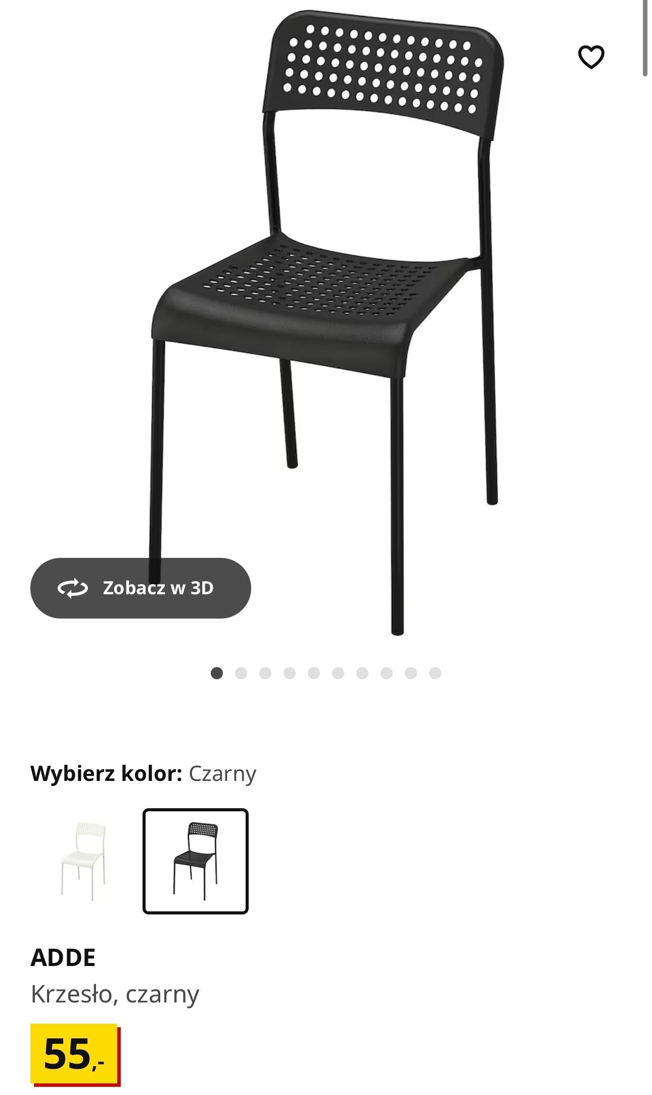 Stół Ikea czarny SANDSBERG i krzesla