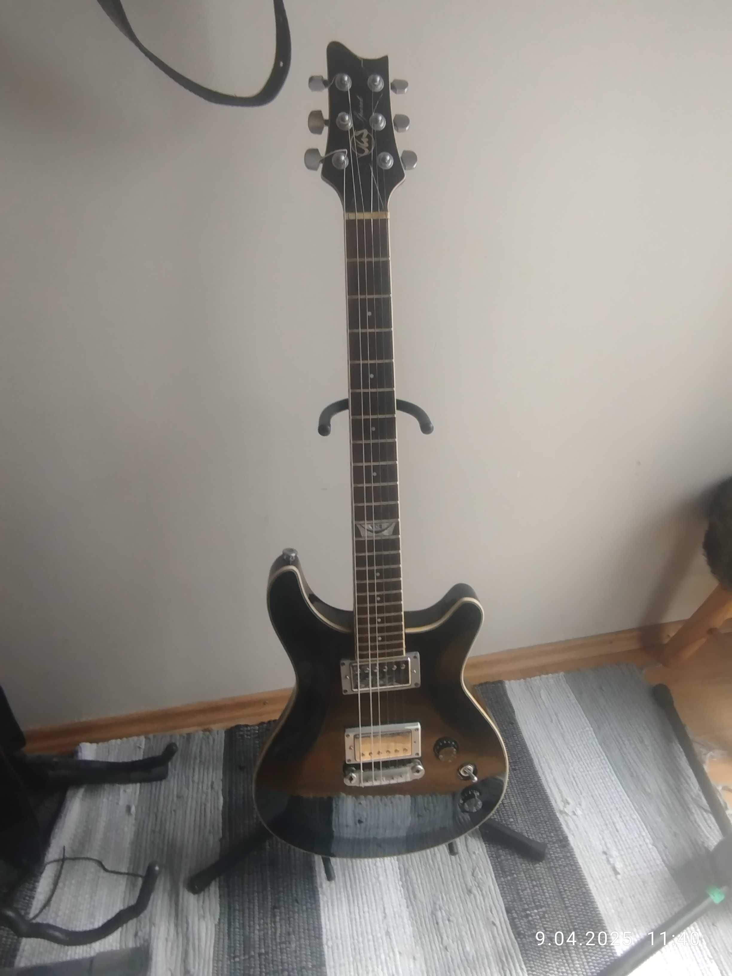 Gitara elektryczna VGS Spirit Select Gloss Black z przystawkami Gibson