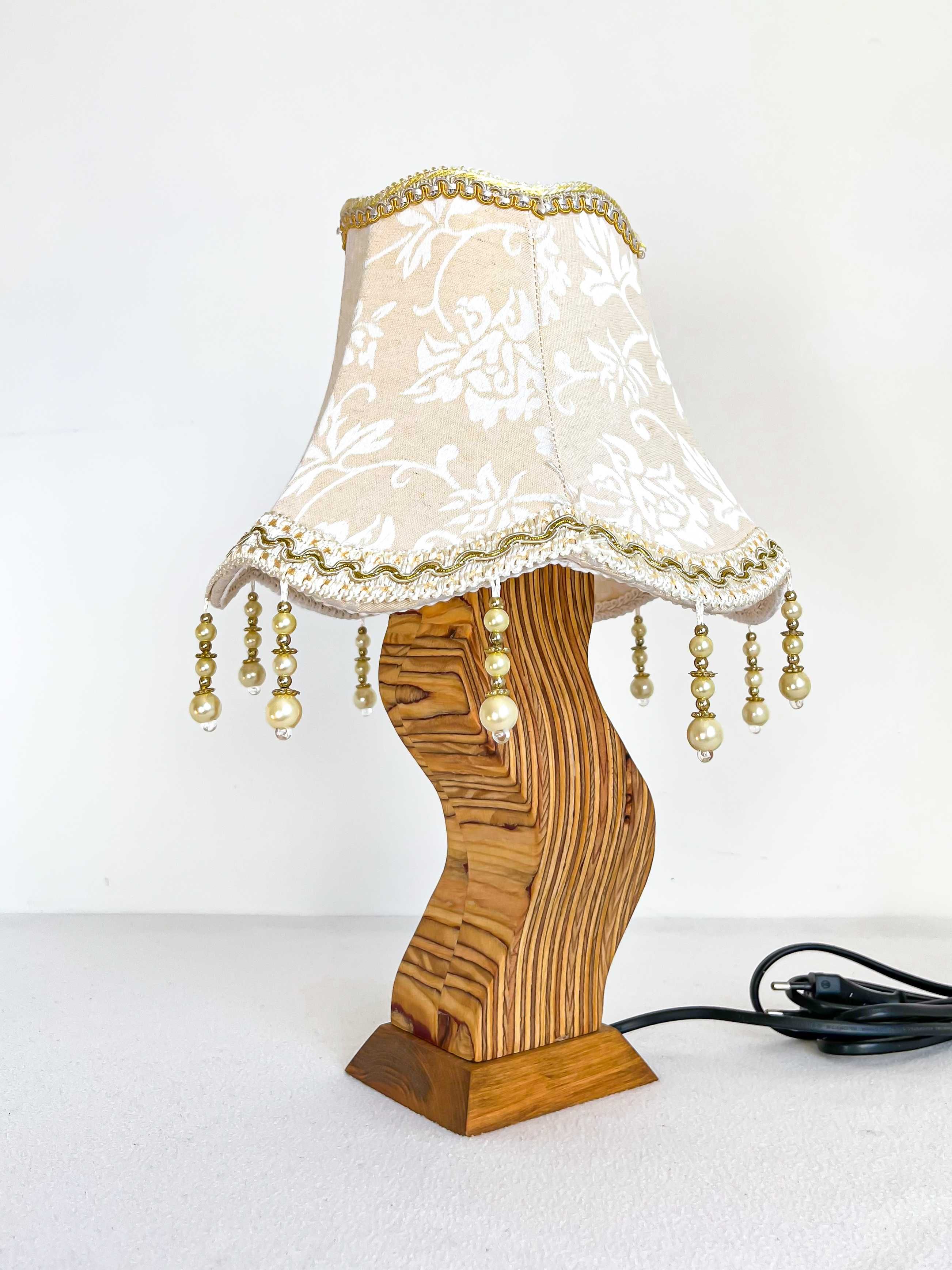 Drewniana Vintage Lampa Nocna dla Dzieci - Mała, 40 cm, Dekoracyjna