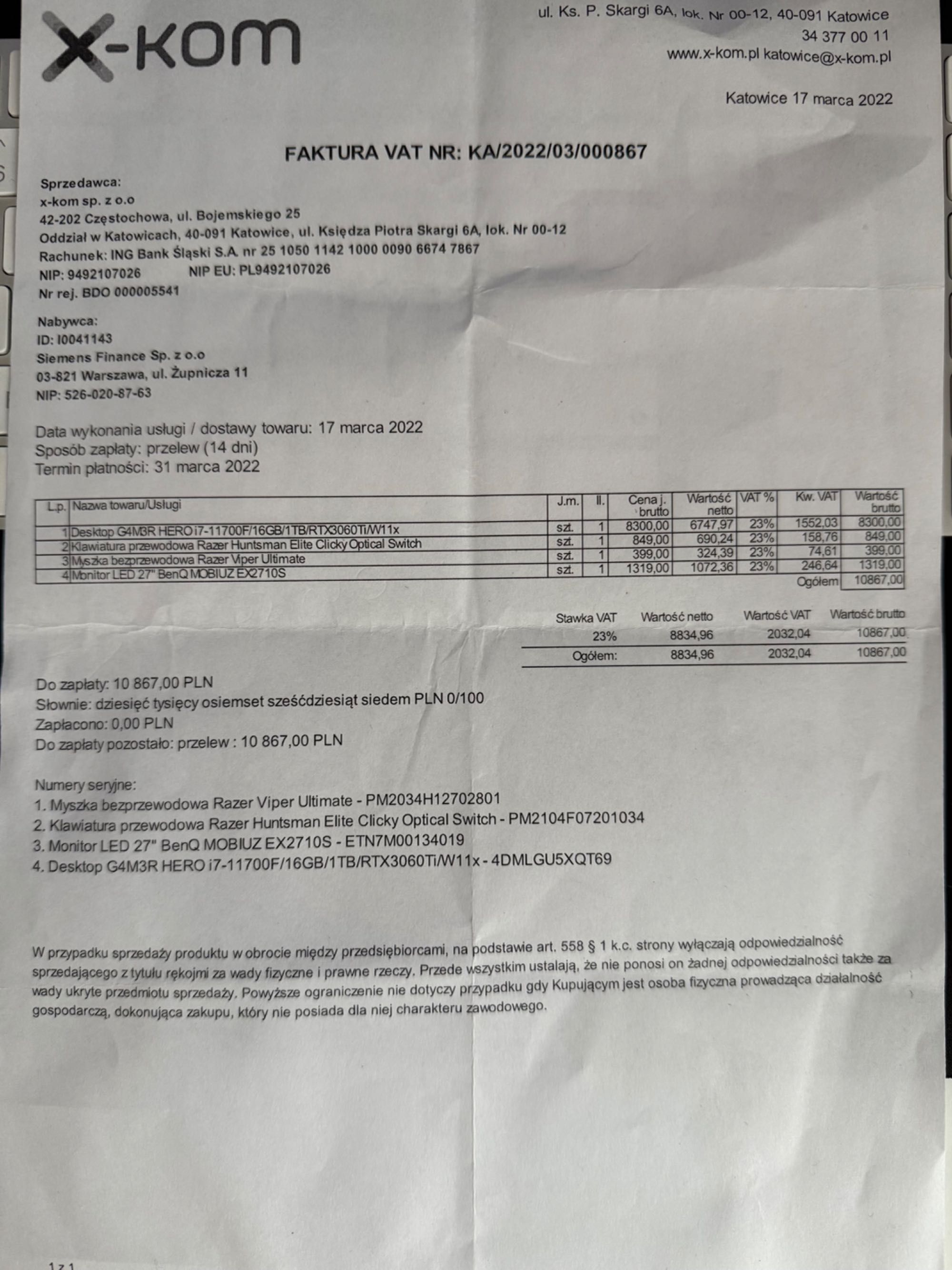 G4M3R HERO i7-11700F/16GB/1TB/RTX3060Ti. PAMIĘĆ RAM  80 GB!!!