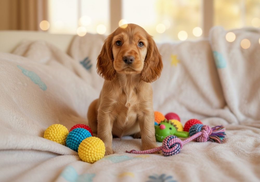 Piesek Cocker spaniel ang.badania genetyczne