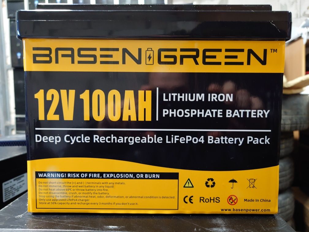 Батарея в зборі basen green LiFePo4 24V 100AH з BMS Smart Bluetooth