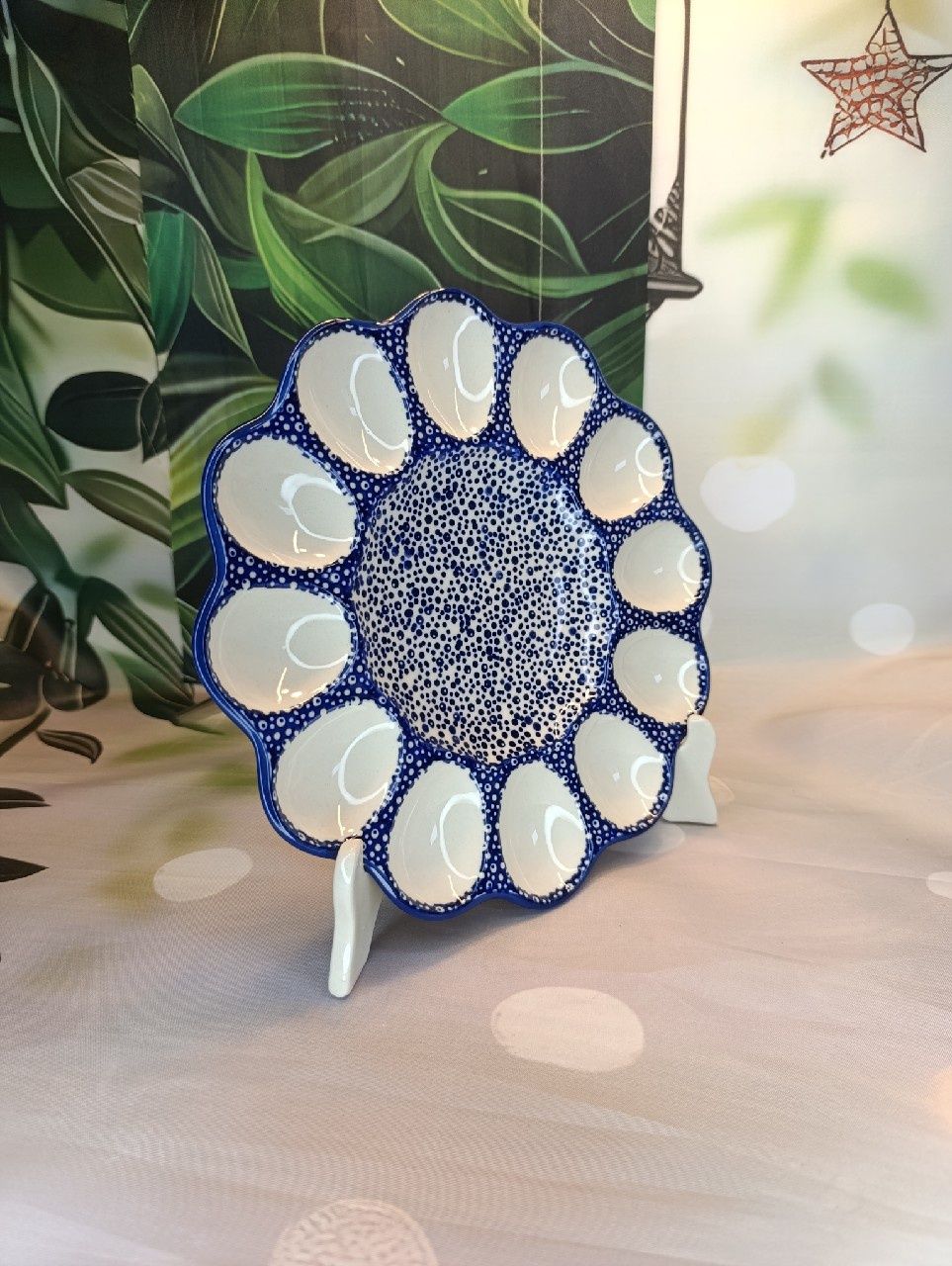 *Bolesławiec Talerz na jajka półmisek ceramiczny ceramika Bolesławiec