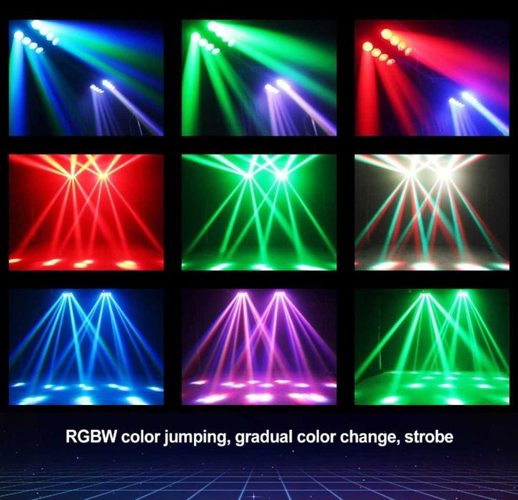 Światła dyskotekowe Spider Light Moving Head Lights RGBW Disco DMX-512