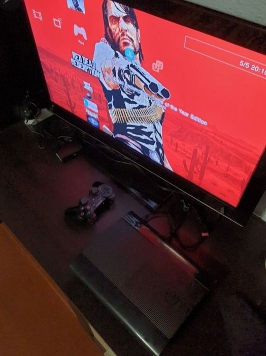 PS3 slim 500gb HEN4.92. встановлено 100ігор +2 джойстика PlayStation