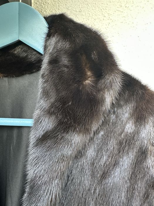 Casaco de Vison castanho escuro