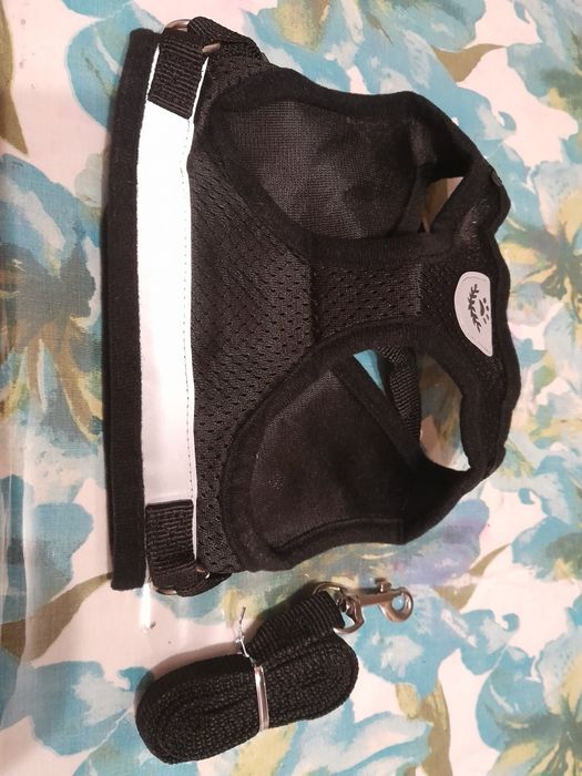 Szelki i smycz gratis rozmiar M czarne nowe