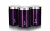 Zestaw 3 pojemników kuchennych purple eclipse Bh-6