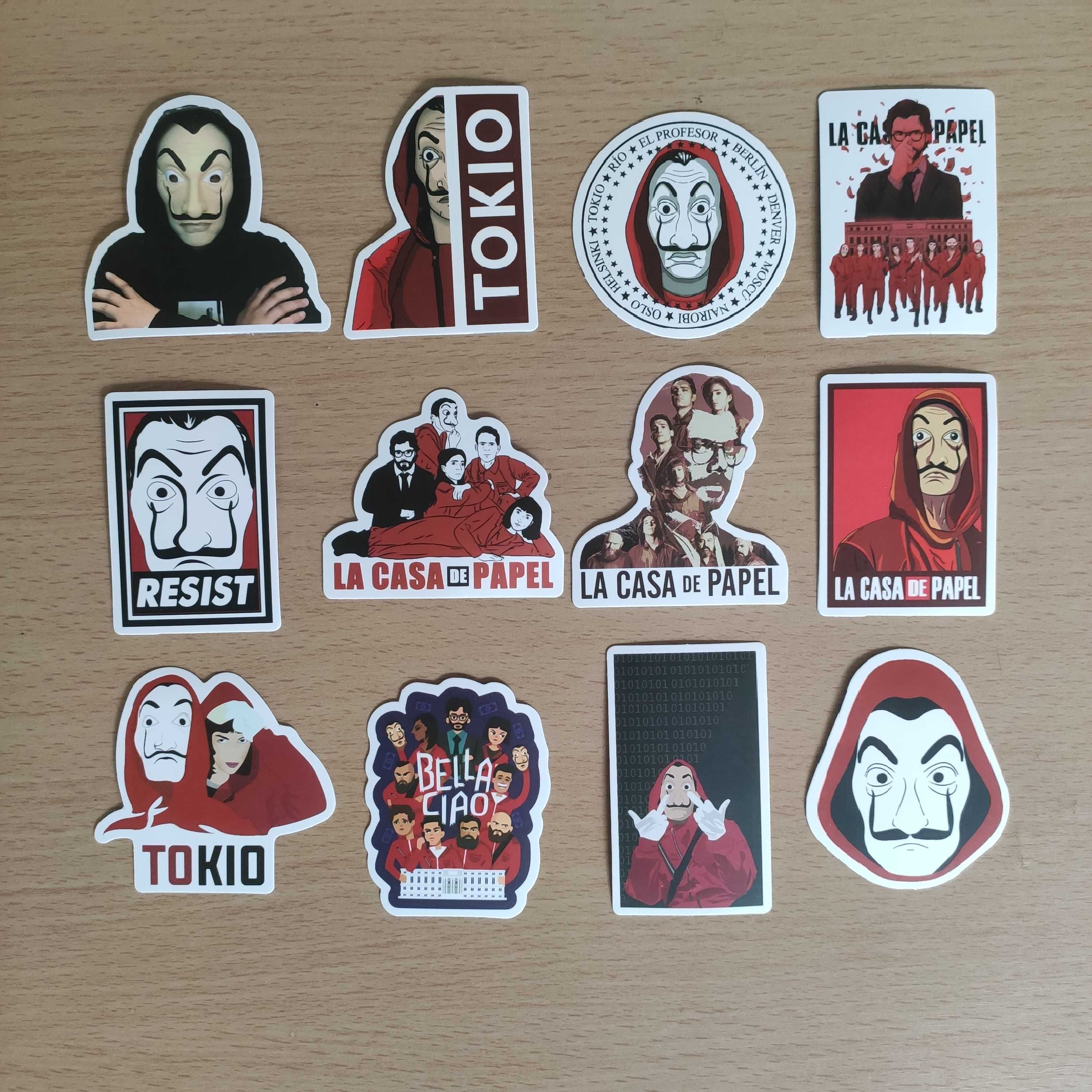 50 Stickers Autocolantes La Casa De Papel