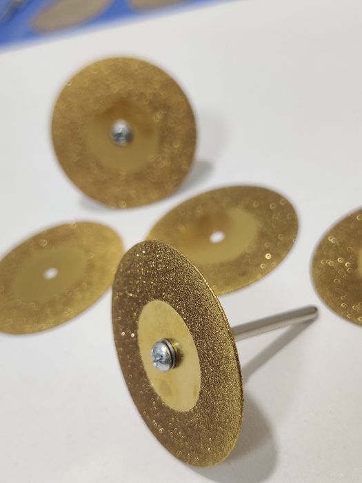 Алмазні диски 10 шт з титановим покриттям диам 40 під дремель, гравер