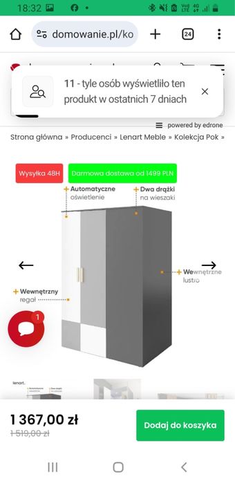 Szafa Lenart do samodzielnego demontazu