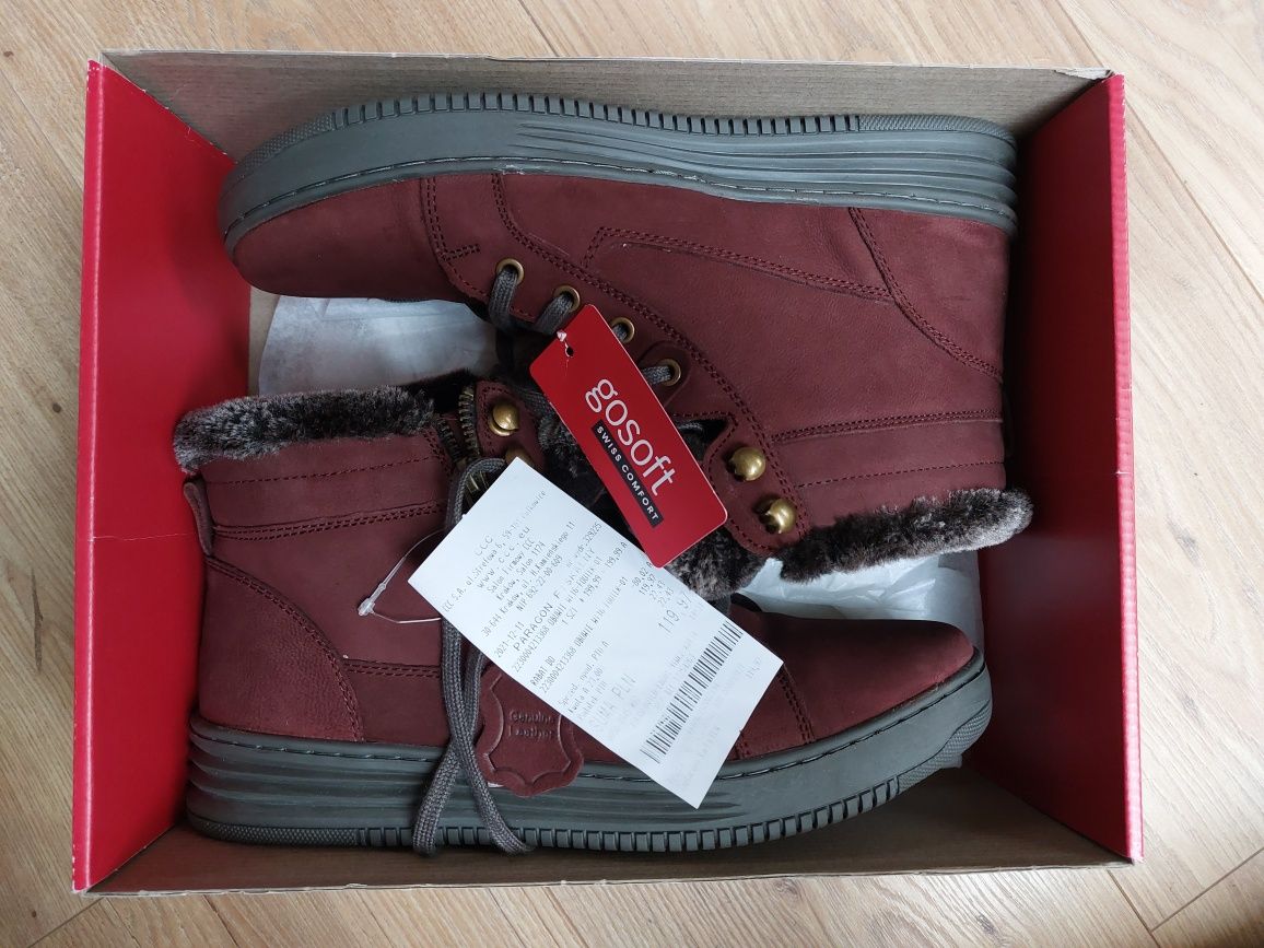 Buty damskie botki trapery ocieplane gosoft bordo Nowe rozm 42 Kraków