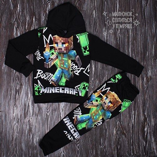 Теплий костюм майнкрафт для хлопчика світяшка