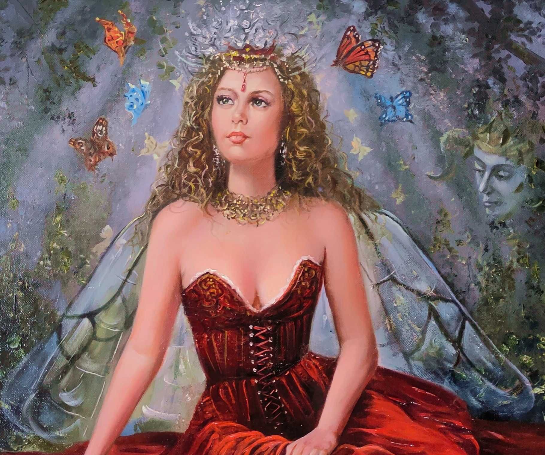 VITUS obraz olejny Królowa Aine DUŻY 60x80