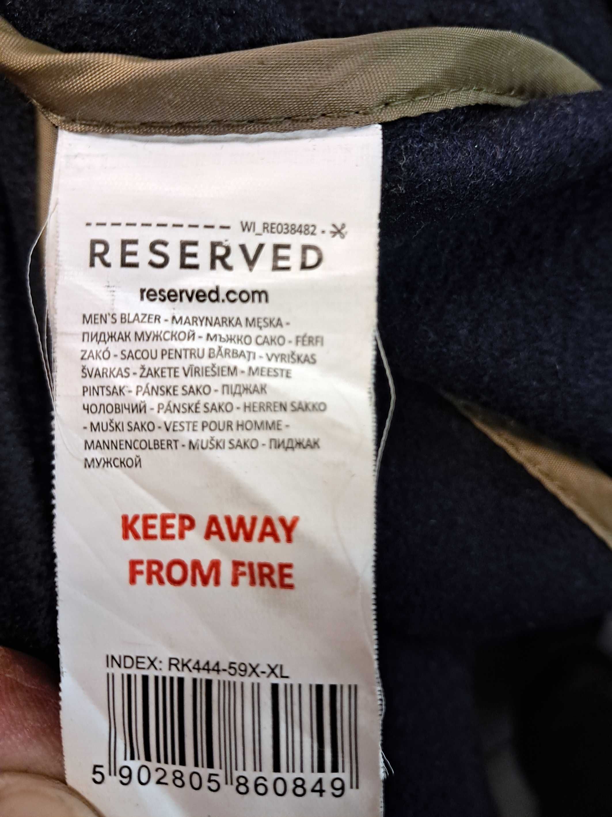 Marynarka, kurtka męska granatowa firmy Reserved, rozmiar XL