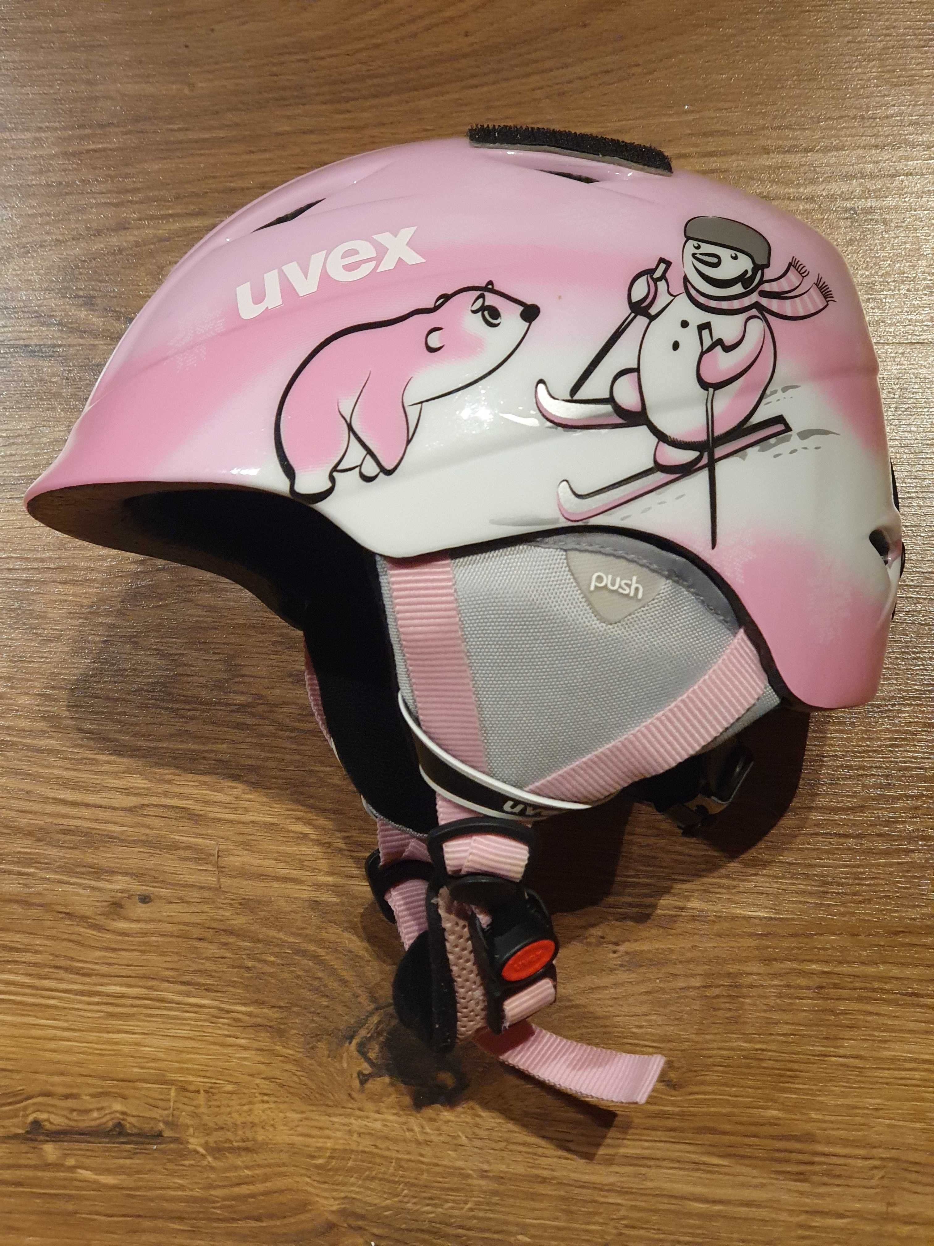 Kask narciarski dziecięcy UVEX 48-52 cm XS + gratisy!