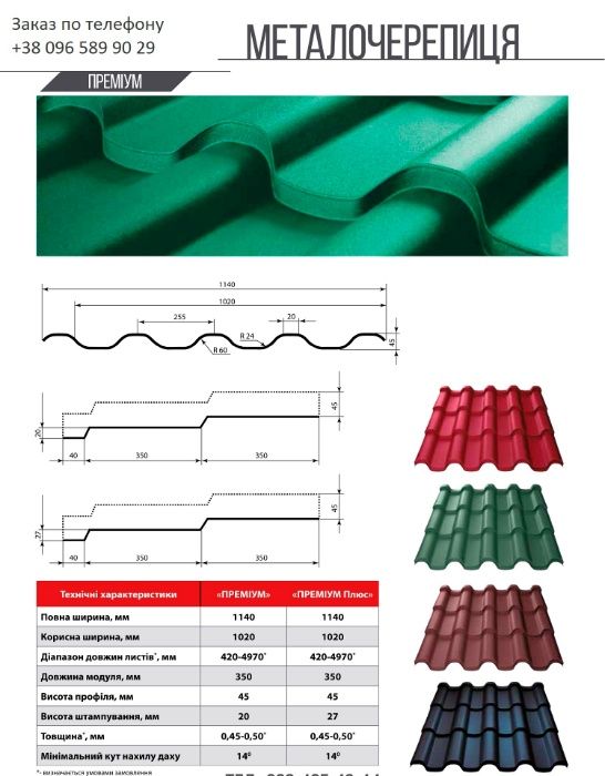 Металлочерепица от производителя с доставкой по Кривому Рогу