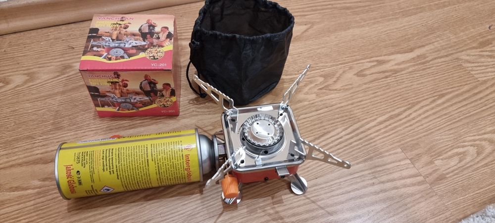 Kuchenka turystyczna gazowa mini biwakowa biwak camping palnik