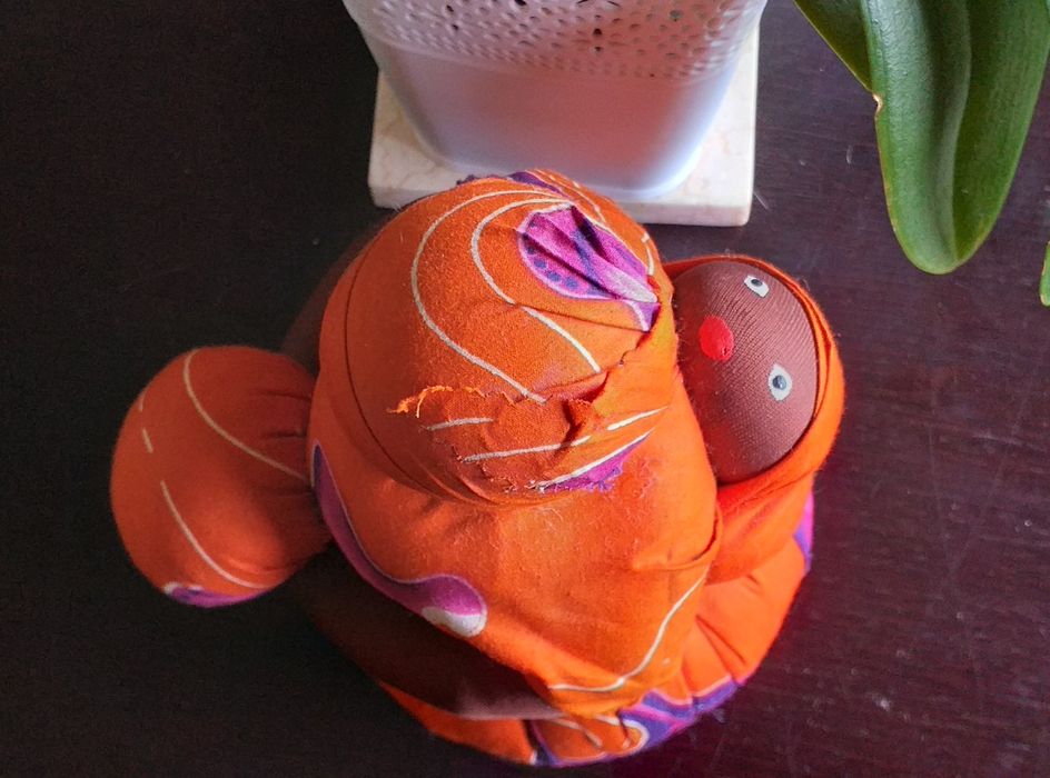 Mãe e filho - artesanato Angola certificado