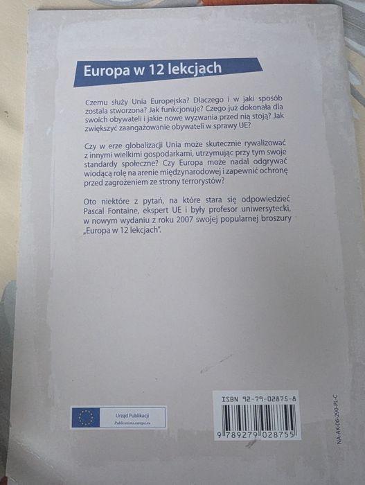Wszystko o unii europejskiej, Europa w 12 lekcjach,
