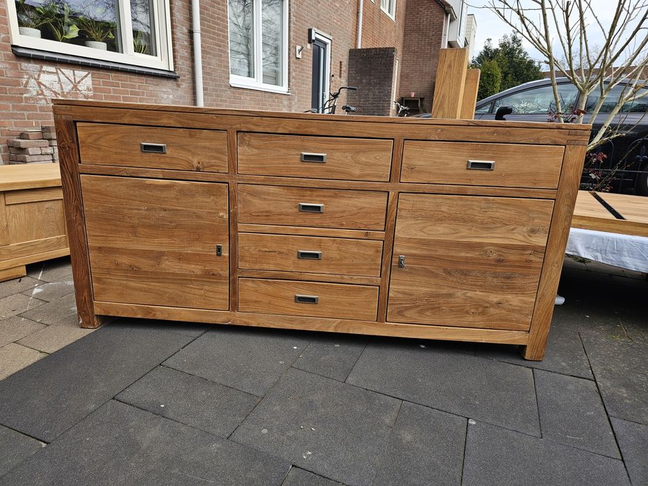 Drewniana komoda 180x87 x45,5 LITE DREWNO SEZAM