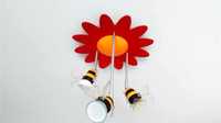 Lampa, żyrandol do pokoju dziecięcego, pszczółki, kwiatek
