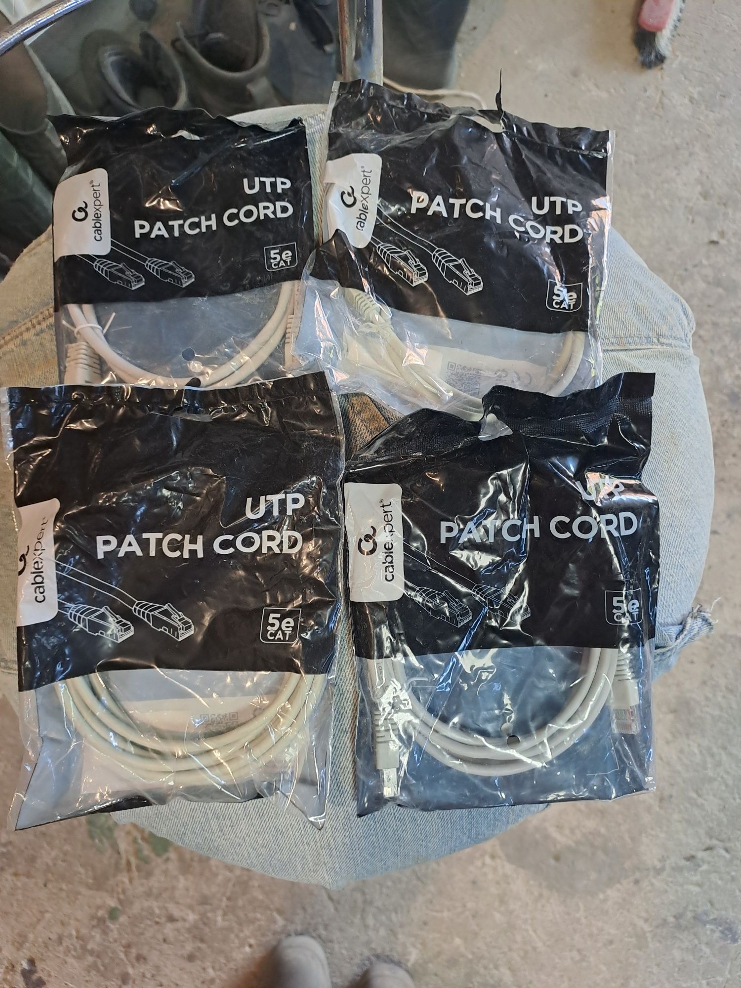 Патч-корд Patron CAT5e UTP :3м 2м 1м 0.5м Сірий
