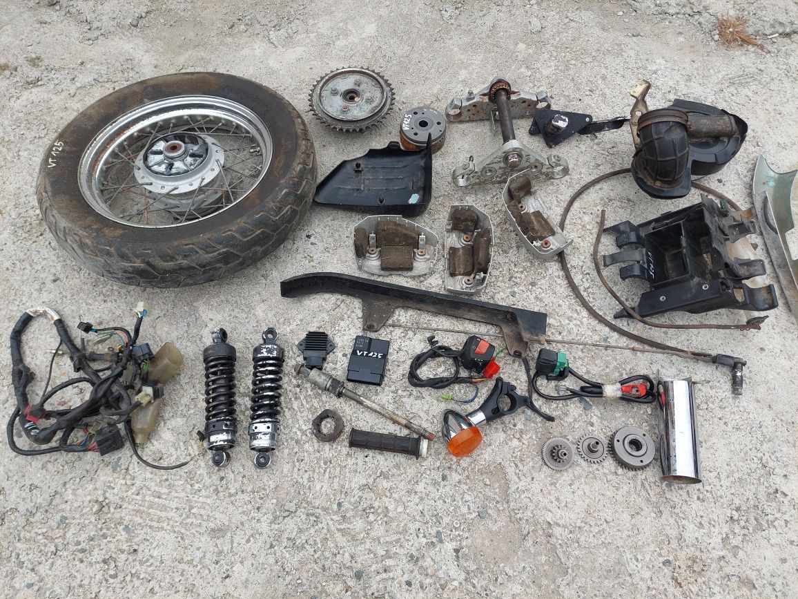 Honda shadow vt 125 koło moduł dekiel instalacja półki set chrom sprzę