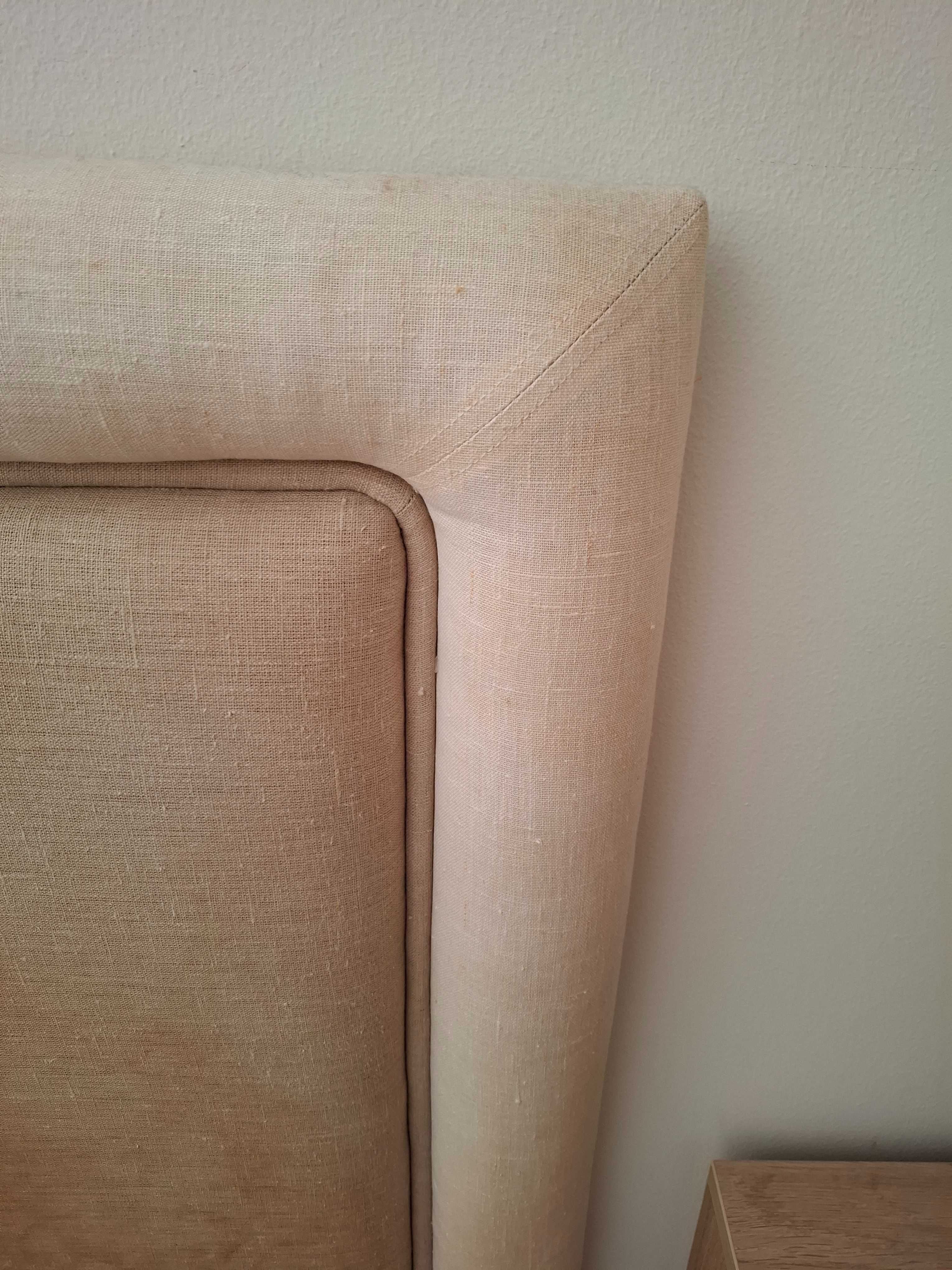 Cabeceira de cama tecido de linho