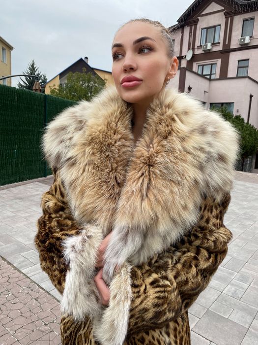 Роскошная итальянская шуба Vinicio Pajaro оцелот леопард рысь
