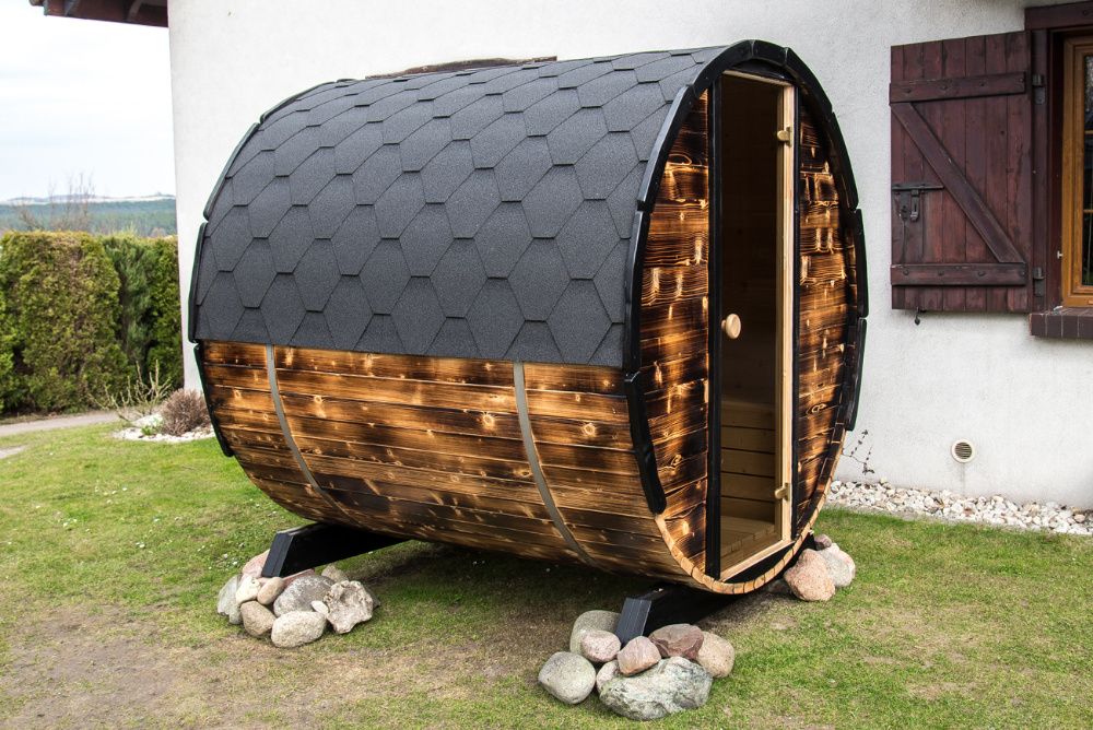 Sauna Ogrodowa Drewniana Beczka 200cm Ruska Bania, Balia, Sauna Fińska